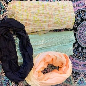 4 colorful scarves :)